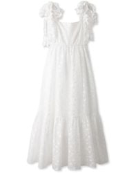 SNIDEL - Jacquard Floral Bow Tie Midi Dress - Lyst
