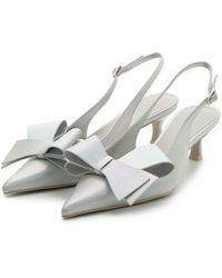 SNIDEL - Pointed Toe Bow Slingback Heels - Lyst
