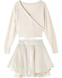 SNIDEL - Cache-Coeur Top & Mini Skirt Set - Lyst