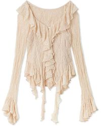 SNIDEL - Cut Lace Ruffle Pullover - Lyst