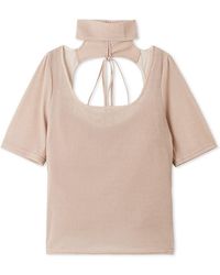 SNIDEL - Flocky Tulle Cut Pullover - Lyst