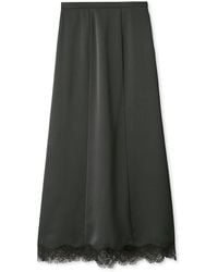 SNIDEL - Hem Lace Satin Pencil Skirt - Lyst