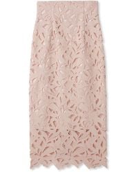 SNIDEL - Lace Midi Skirt - Lyst