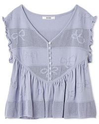 SNIDEL - Ribbon Jacquard Knit Pullover - Lyst