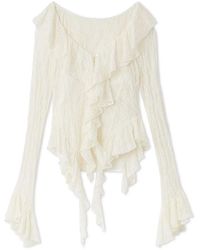 SNIDEL - Cut Lace Ruffle Pullover - Lyst
