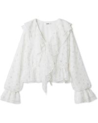 SNIDEL - Sustainable Variation Frill Blouse - Lyst