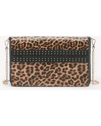 sole society leopard clutch