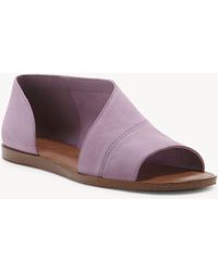 asymmetrical open toe flat