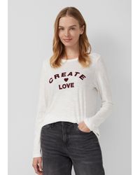 S.oliver - Longsleeve mit appliziertem Artwork - Lyst