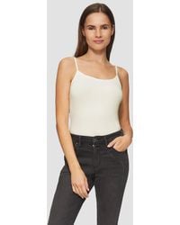 S.oliver - Spaghettiträger-Top aus Baumwollstretch im Slim Fit - Lyst