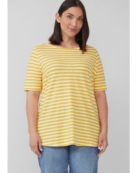 S.oliver - Gestreiftes T-Shirt mit Flammgarnstruktur - Lyst