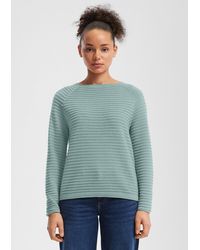 QS - Pullover mit Strukturmuster aus Viskosemix - Lyst