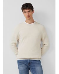 S.oliver - Strukturmix-Pullover aus reiner Baumwolle - Lyst
