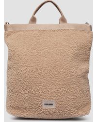S.oliver - Rucksack aus Teddyplüsch mit Logo-Patch - Lyst