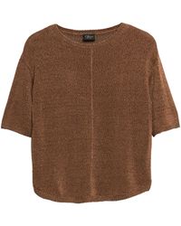 S.oliver - Kurzarm-Strickpullover Mit Glitzergarn - Lyst