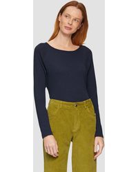 S.oliver - Langarmshirt mit Flammgarnstruktur und Raglanärmeln - Lyst