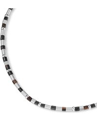 S.oliver Kette im kreativen Materialmix - Braun