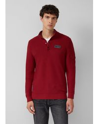 S.oliver - Strickpullover aus Baumwolle mit Troyer-Kragen und Strukturmix - Lyst