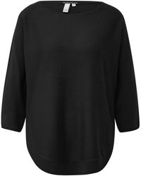 QS - Viskosemix-Pullover Mit Fledermausärmeln - Lyst
