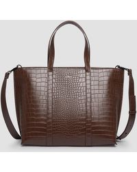S.oliver - Geräumiger Shopper aus Lederimitat in Kroko-Optik - Lyst