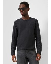 QS - Gewaschener Strickpullover mit Rollkante - Lyst