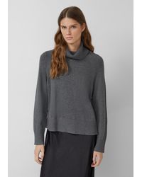 S.oliver - Rollkragen-Pullover mit seitlichen Knopf-Details - Lyst