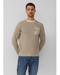 S.oliver - Strickpullover mit Brusttasche und Druckknopf - Lyst