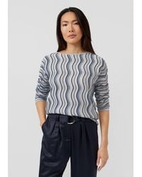 S.oliver - Leichter Feinstrick-Pullover Mit Wellenstrukturmuster Und Glitzergarn - Lyst
