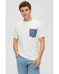 S.oliver - T-Shirt mit aufgesetzter Brusttasche - Lyst