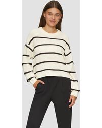 QS - Strickpullover mit Ringeln - Lyst