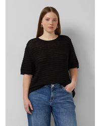QS - Pullover Mit Ajourmuster - Lyst