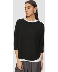 QS - Viskosemix-Pullover mit Fledermausärmeln - Lyst