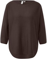 QS - Viskosemix-Pullover Mit Fledermausärmeln - Lyst