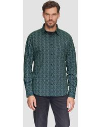 S.oliver - Slim Fit: Gemustertes Hemd mit Kentkragen - Lyst