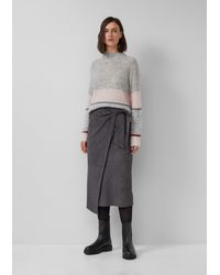 S.oliver - Midirock in Wickel- und Veloursleder-Optik - Lyst