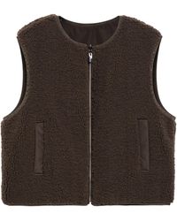 Comma, - Wende-Weste Aus Nylon Mit Teddy - Lyst
