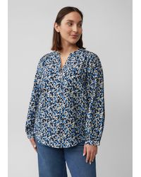 S.oliver - Strukturierte Bluse aus Viskosemix mit Raffung - Lyst