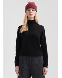 QS - Pullover mit Stehkragen aus Viskosemix - Lyst
