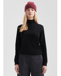 QS - Pullover mit Stehkragen aus Viskosemix - Lyst