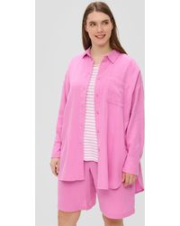 S.oliver - Lange Hemdbluse aus Baumwolle im Relaxed Fit - Lyst