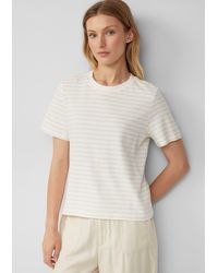 S.oliver - Verkürztes T-Shirt aus Interlockjersey - Lyst