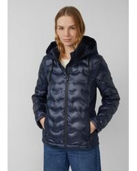 S.oliver - Leichte Jacke im Fabricmix mit abnehmbarer Kapuze - Lyst