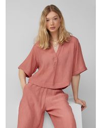 QS - Strukturierte Bluse aus Viskosemix - Lyst