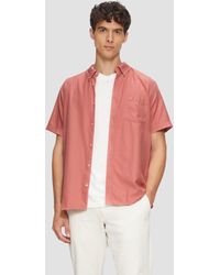 S.oliver - Regular Fit: Kurzarm-Hemd aus Lyocellmix mit Button-Down-Kragen - Lyst