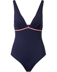 S.oliver - Badeanzug Mit Zierborte Und Cut Out - Lyst