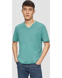 S.oliver - Baumwoll-T-Shirt mit Logo-Print - Lyst