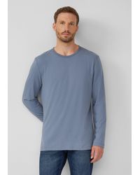 S.oliver - Softes Longsleeve mit Crew Neck und Logo-Patch - Lyst