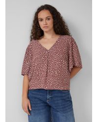 QS - Viskose Bluse mit All-over-Print - Lyst