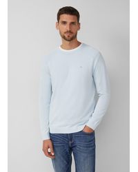 S.oliver - Pullover aus Moulinéstrick mit Crew Neck und Raglanärmeln - Lyst