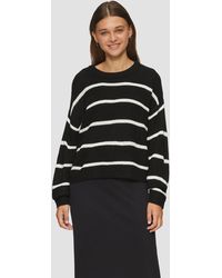 QS - Strickpullover mit Ringeln - Lyst